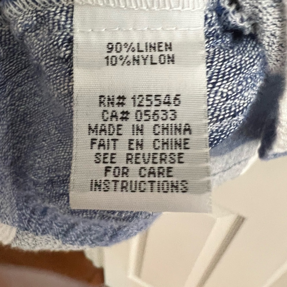 EUC HABITAT Denim Blue Plaid Top - Picture 7 of 8